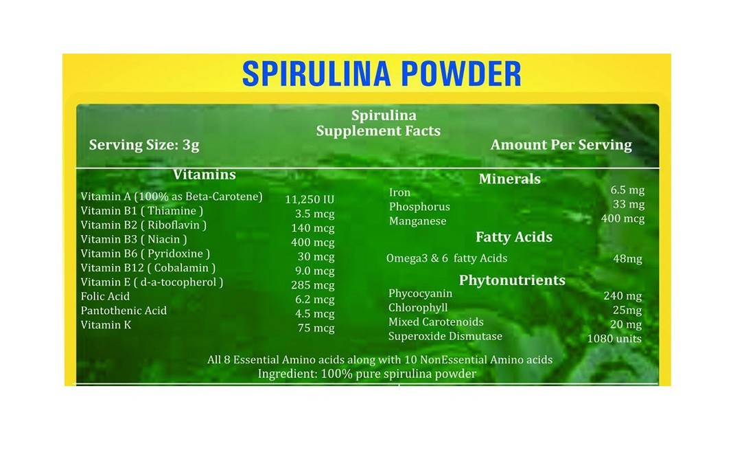 Soul Centric Spirulina Pure Raw Powder   Pack  250 grams